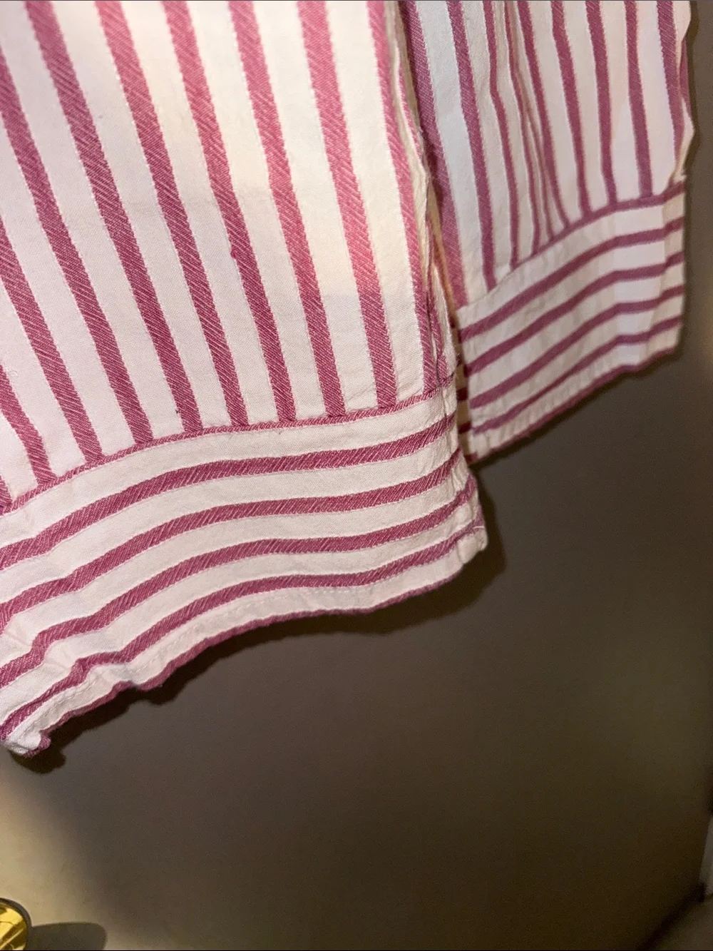 Girls Striped Pink and White Two-Piece Set